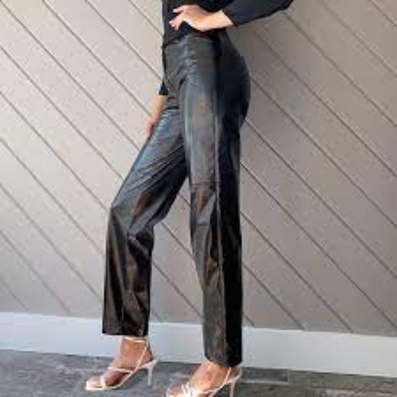 Wilfred Funk Leather Pants, size 2 - Picture 3 of 4